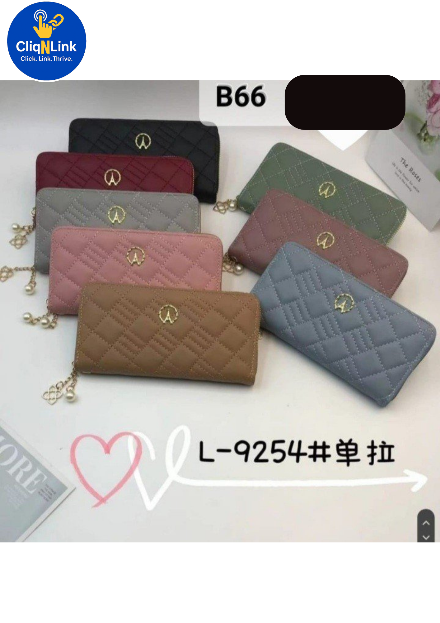Women's PU Leather Wallet Double Zip