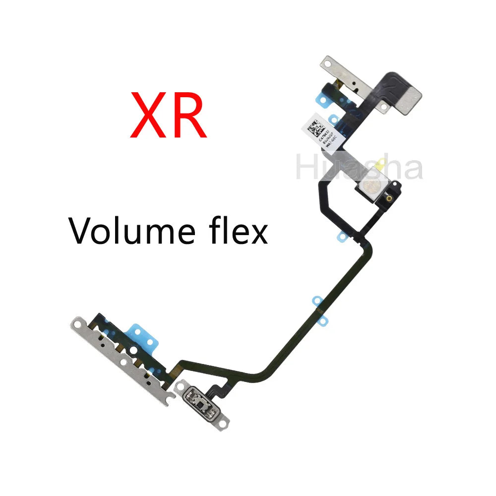 1pcs For iPhone X Xs Max XR Mute & Volume Power Buttons key Switch Flex Cable Mobille Phone Repair Parts