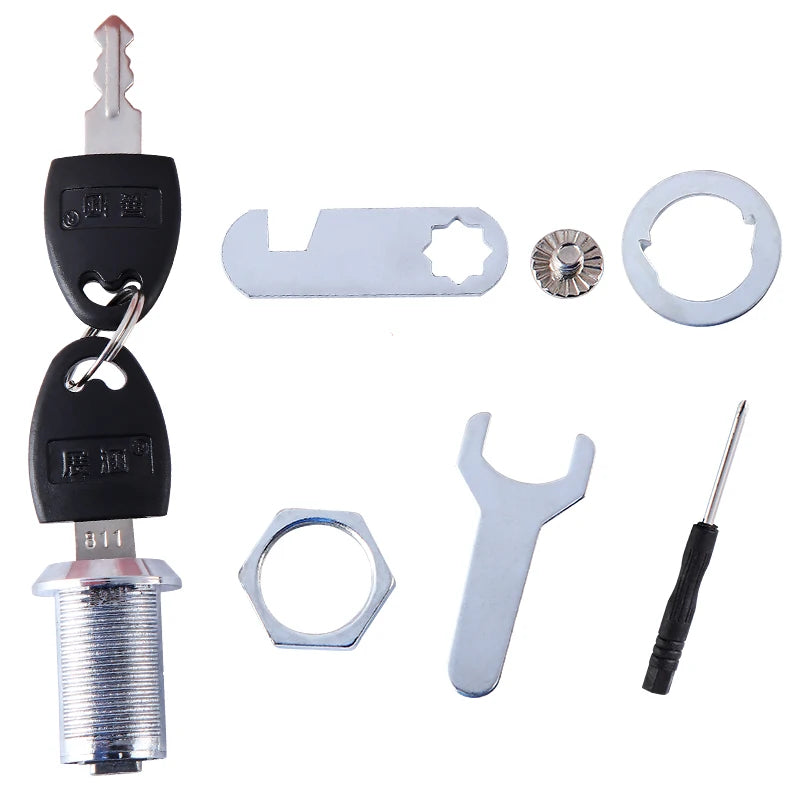 16/20/25/30/38mm Cam Lock High Quality Mail Box File Cabinet Desk Drawer Lock with 2 Keys DIY Cabinet Tools