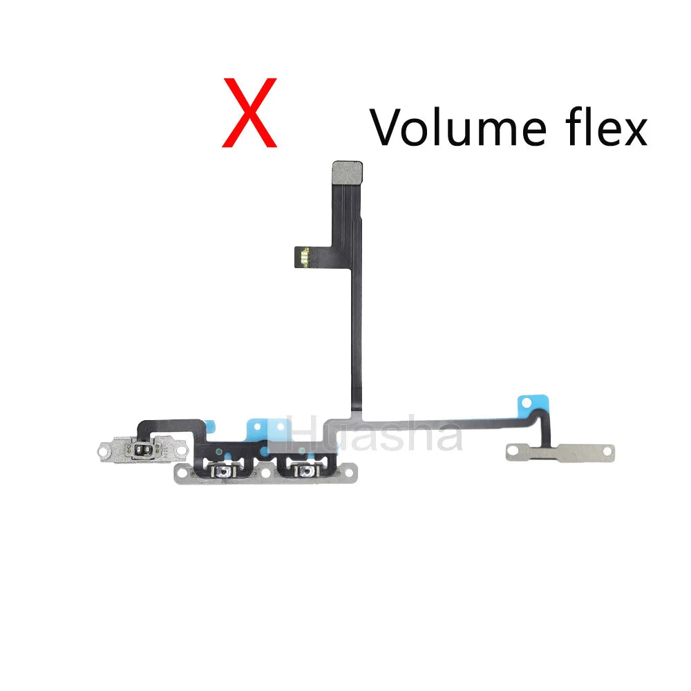 1pcs For iPhone X Xs Max XR Mute & Volume Power Buttons key Switch Flex Cable Mobille Phone Repair Parts