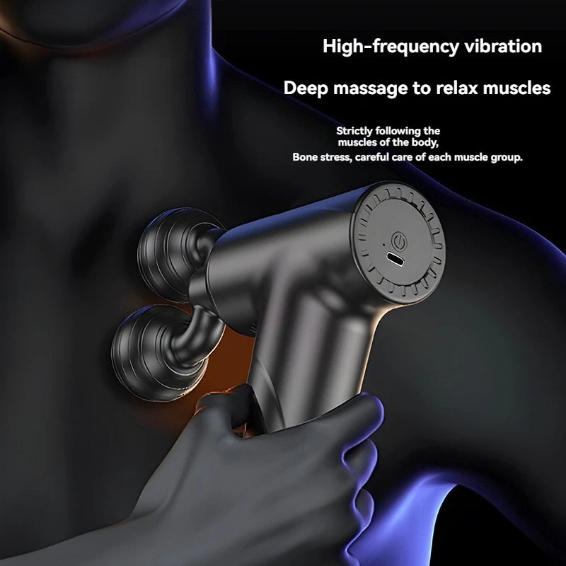 Double headed fascia gun, high-power massage gun to relax muscles, essential for office workers to relieve fatigue fascia gun