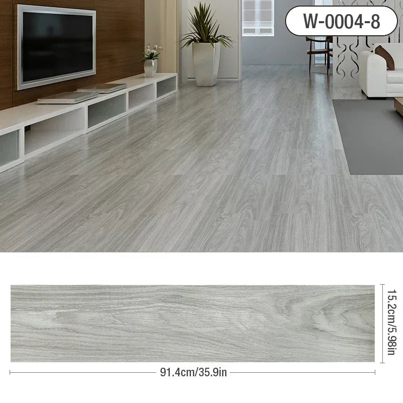 Wood grain floor stickers modern style PVC wall stickers waterproof self-adhesive living room bathroom kitchen home decoration