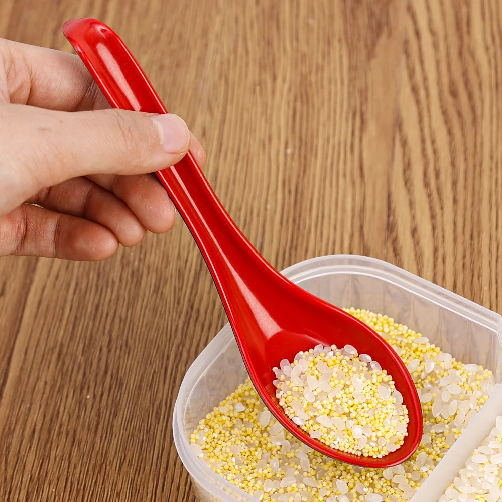 1/5/10pcs Mighty Porcelain Anti-Shock Spoons Japanese Rice Spoon Dumplings Porridge Soup Spoon Restaurant Bar Kitchen Cutlery