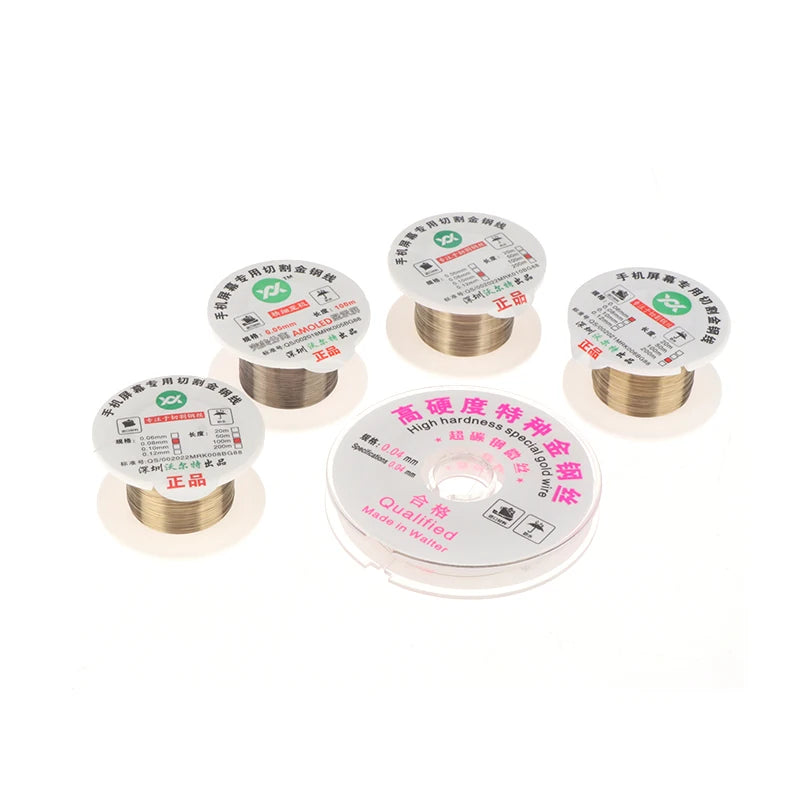 1Pcs 100M 0.04 0.05 0.06 0.08 0.1MM Alloy Steel Molybdenum Cutting Line LCD Screen Separation Diamond Wire Phone Repair Tools