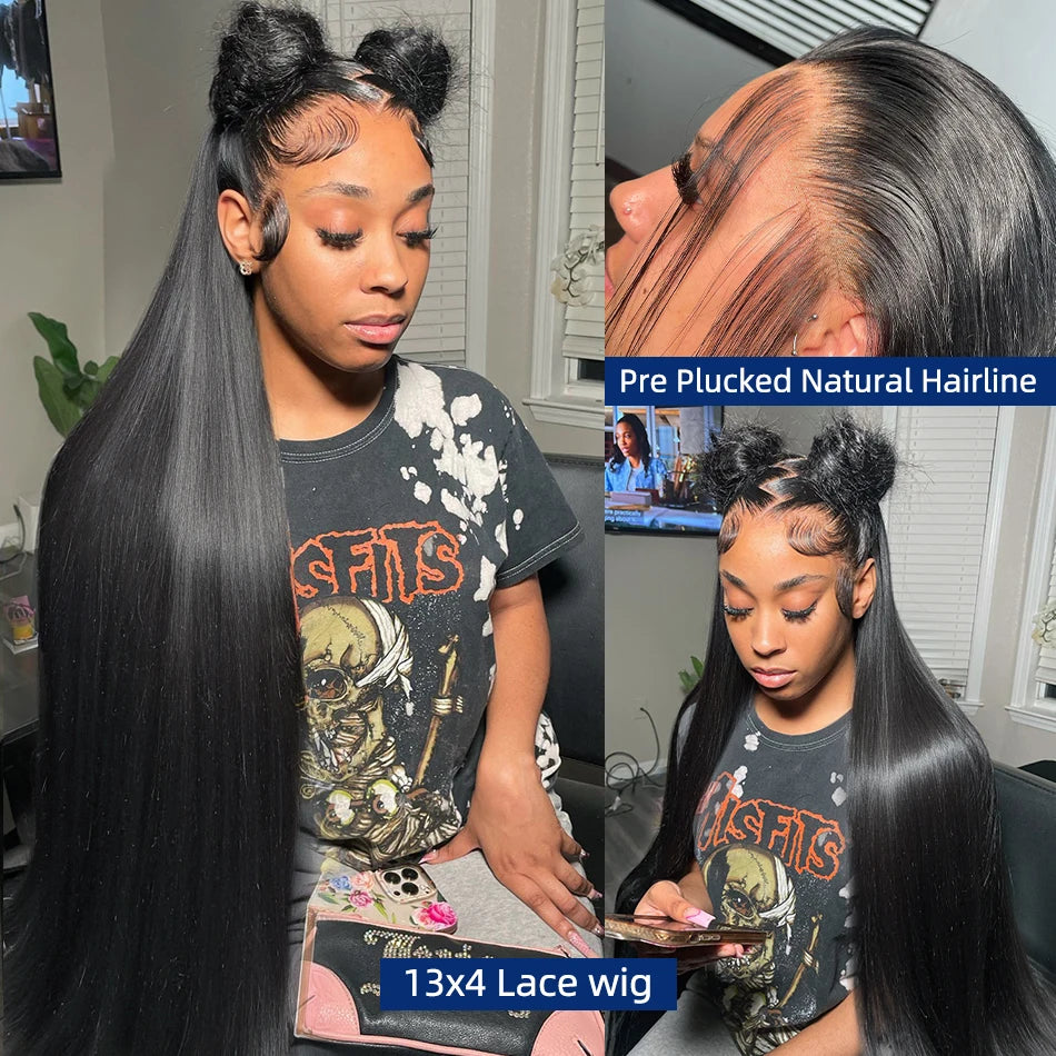 220 Density 13x4 Transparent Bone Straight 30 40 Inches 13x6 Lace Front Human Hair Wigs Brazilian Frontal Wigs For Women