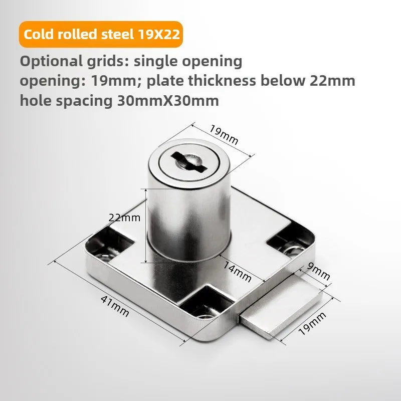 1 Set Cabinet Drawer Latch Locks Furniture Door Lock Hardware Desk Lock Wardrobe Cabinet Door Locks Bedside Bookcase Solid Lock