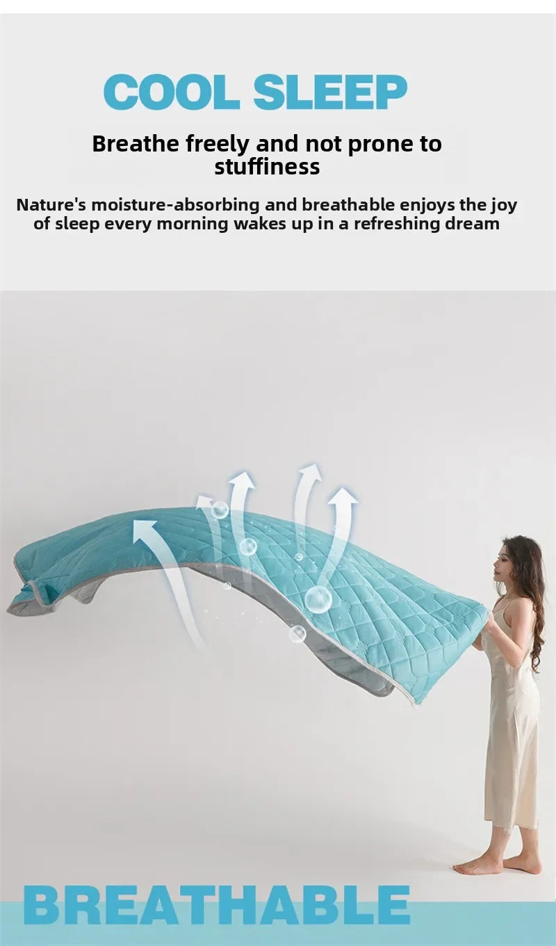 1pc Solid Color High-Quality Summer Cooling Blanket, Lightweight, Breathable & Skin-Friendly for Hot Sleepers,Bedding 냉감이불/여름이불