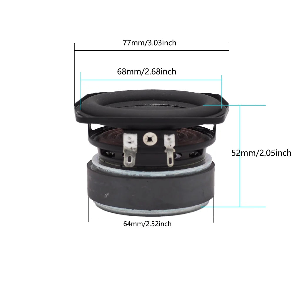 1Pcs 3 Inch 77MM Subwoofer Speaker 4 Ohm 30W-35W Bass Audio Woofer DIY HIFI Home Theater Sound Bluetooth Bookshelf Loudspeaker