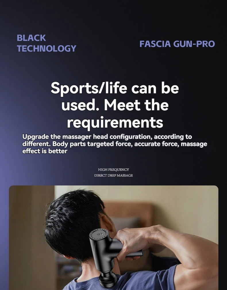 Double headed fascia gun, high-power massage gun to relax muscles, essential for office workers to relieve fatigue fascia gun