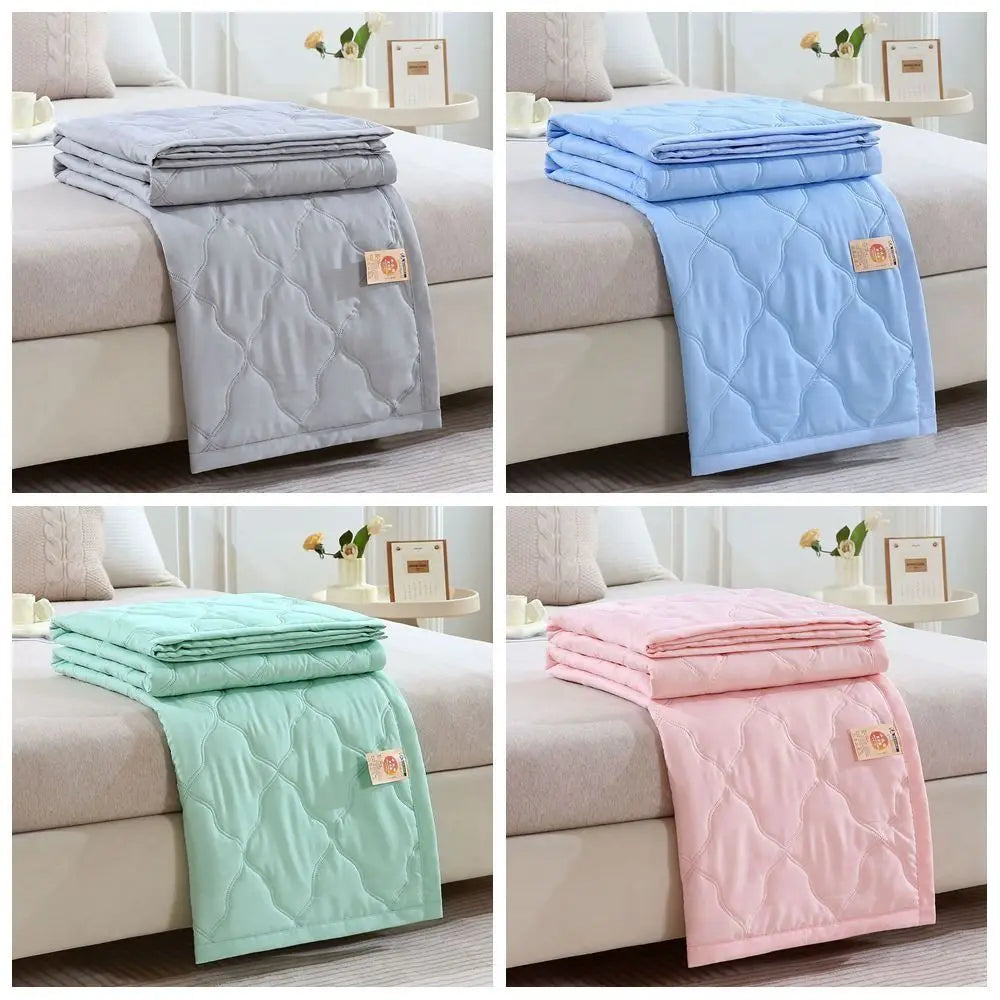 1PC Cooling Blanket Skin-Friendly Breathable Blanket Double Sided Cooler Quilt Comfortable Solid Color Quilt Home Textile