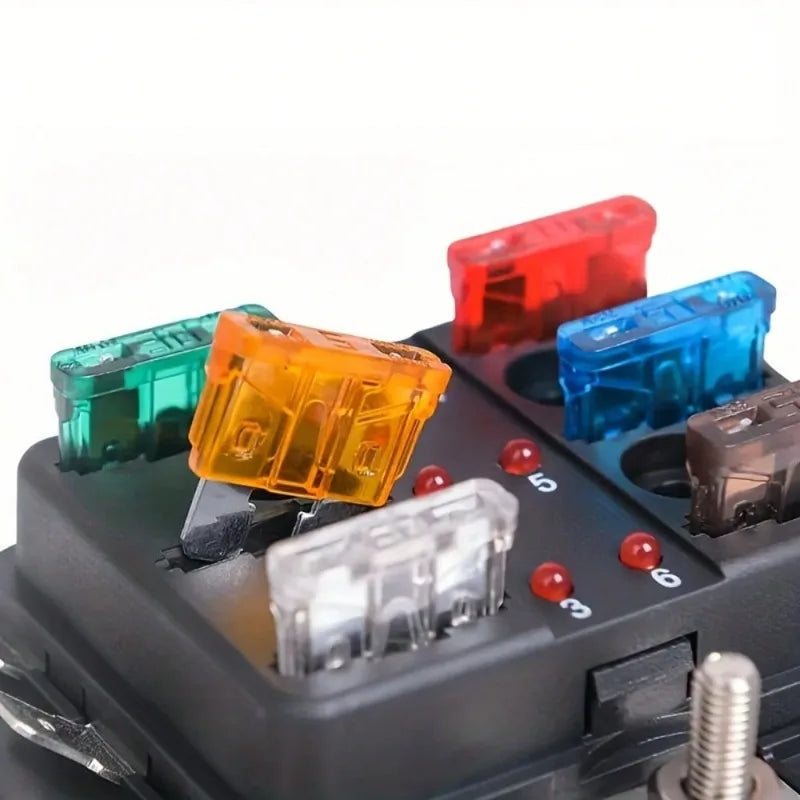 "Universal Fit" 140-Piece Automotive Fuse Kit With Clip - Assorted Sizes 2A To 40A, Aluminum Alloy, For Cars & Trucks