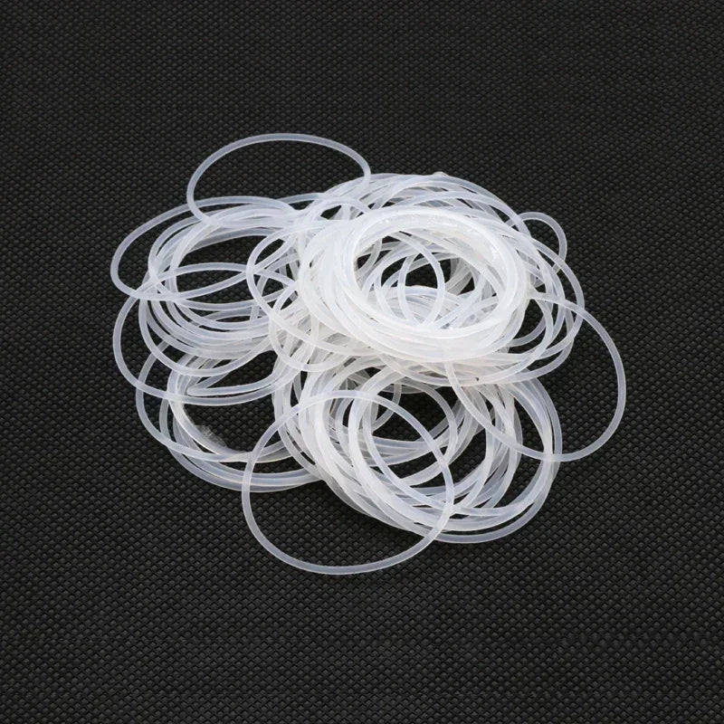 10/50Pcs White Silicone VMQ O-Ring Gasket CS 1mm OD 3 ~ 50mm Food Grade Waterproof Washer Nontoxic Silicone Rubber Sealing Ring