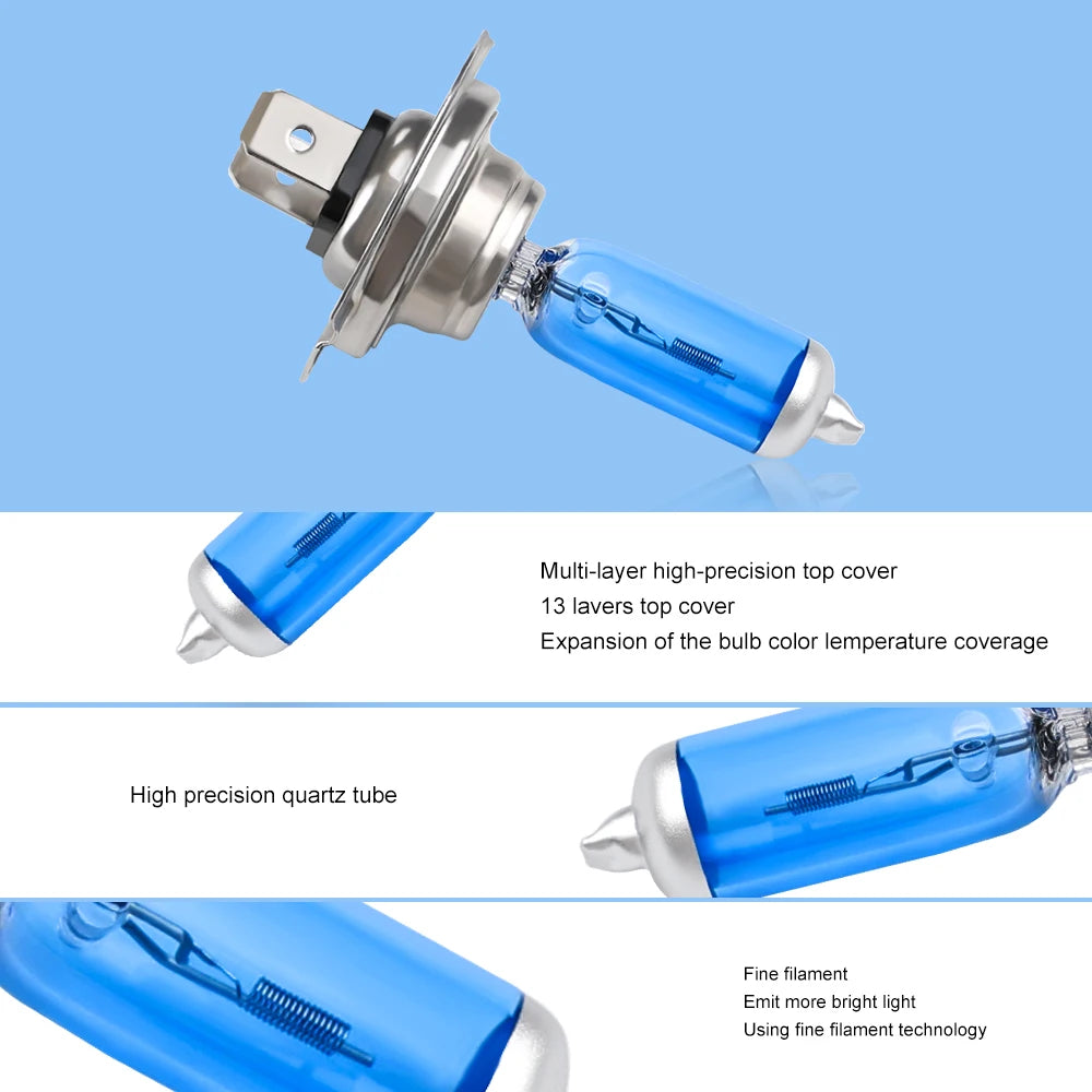 10PCS H7 12V 100W 6000K Xenon H7 Super White Halogen Car Light Source Bulbs Headlights Auto Lamp Parking Cars Phare Led Voiture