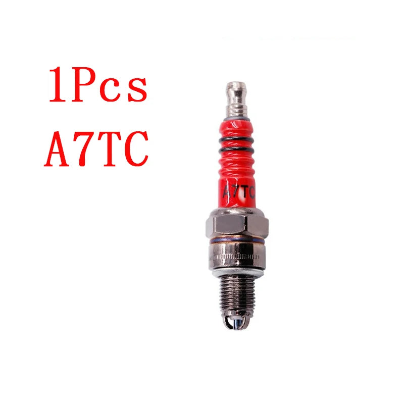 1/2Pcs Racing Spark Plug 3 Triple Electrode A7TC D8TC For GY6125 CG 50 70 110 125 150CC Motorcycle Atv Scooter Dirt Bike Go Kart