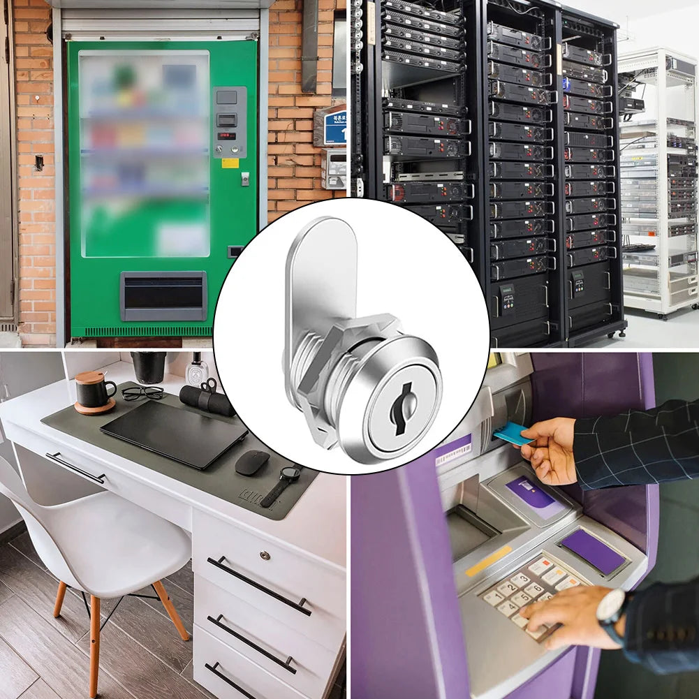 16/30mm Cam Lock Set Door Cabinet Mailbox Drawer Cupboard Locker Zinc Alloy Cylinder Cam Lock With 2 Keys Furniture Hardware