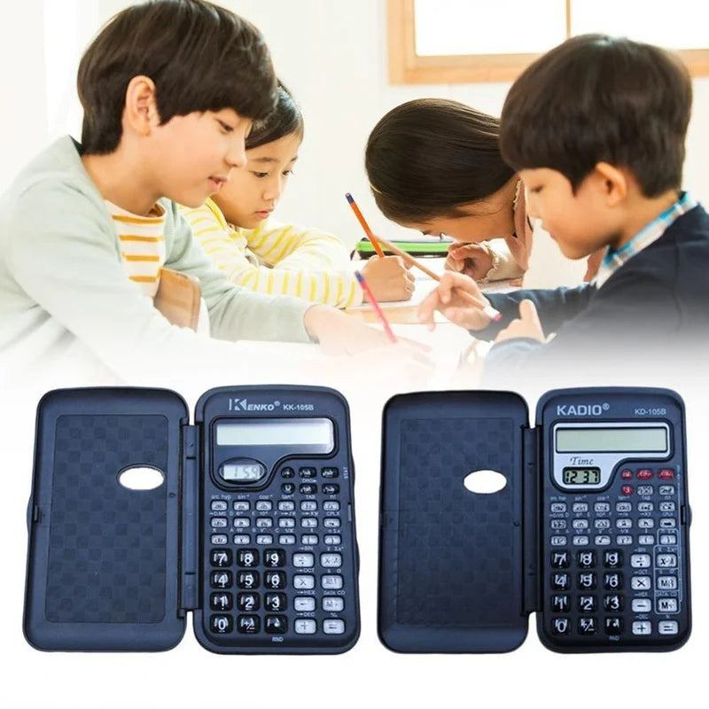 1pcs Portable Multifunctional Pocket Handheld Scientific Calculator with Clock Student School College for Mathematics Teaching