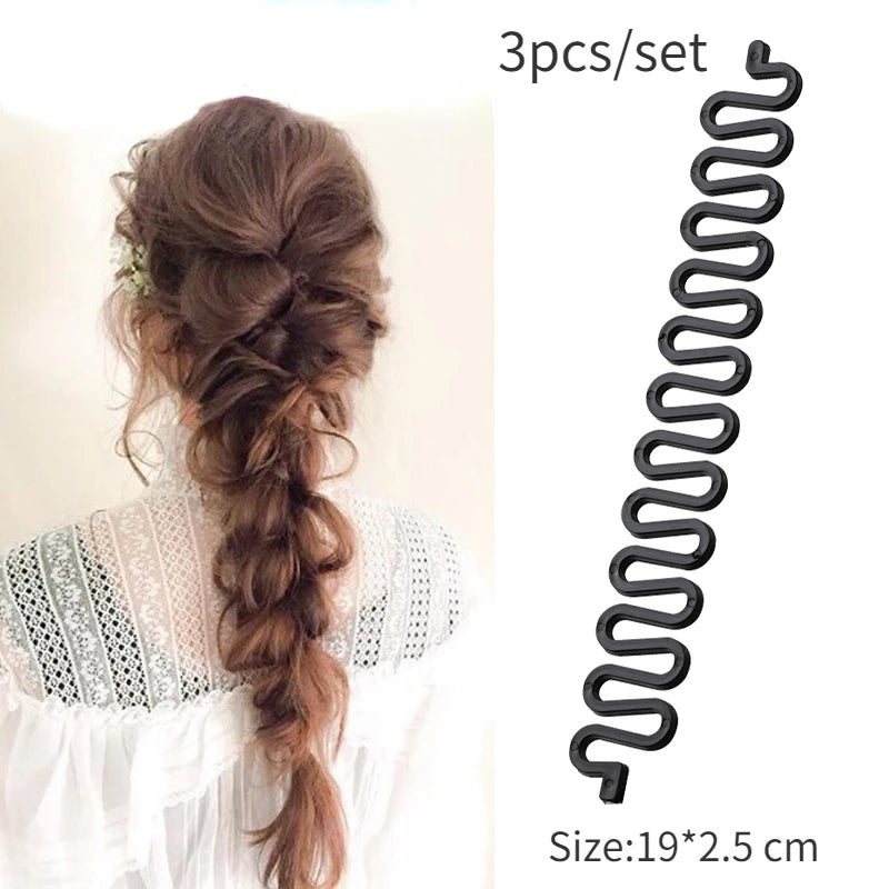 1/2/3/4pcs/set Ponytail Hair Styling Tools Ponytail Holder Topsy Loops Hair Bun Maker Braids Beauty Makeup Hairdressing Braiders