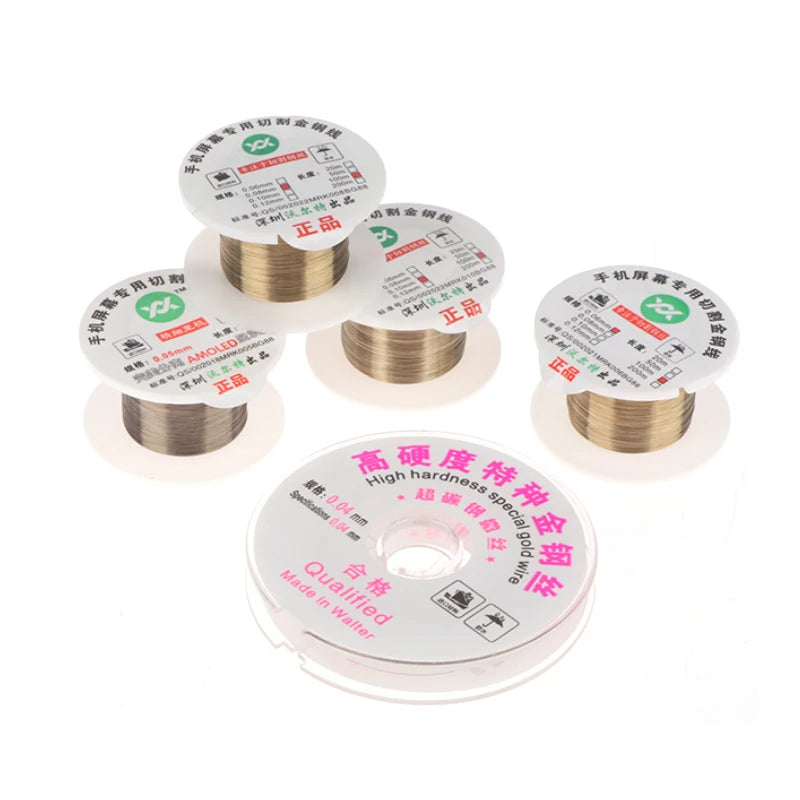 1Pcs 100M 0.04 0.05 0.06 0.08 0.1MM Alloy Steel Molybdenum Cutting Line LCD Screen Separation Diamond Wire Phone Repair Tools