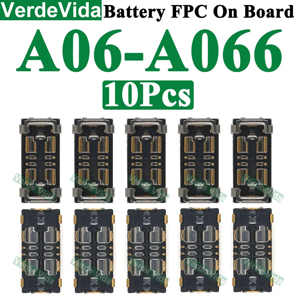 10Pcs Inner Battery FPC Connector Cilp Contact Plug On Board For samsung A06 A55 A35 A54 A34 A33 A73 A13 A15 A16 A556 A356 A546