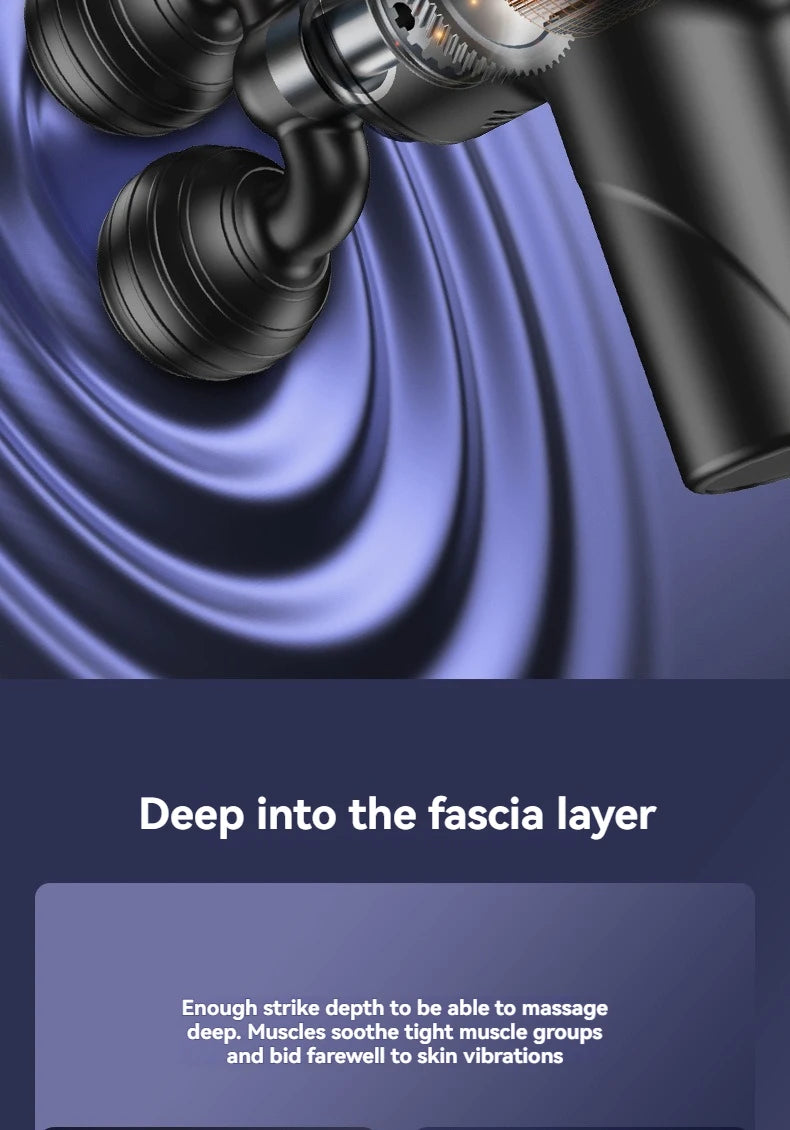 Double headed fascia gun, high-power massage gun to relax muscles, essential for office workers to relieve fatigue fascia gun