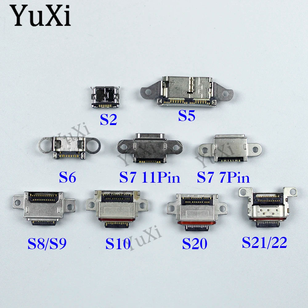 1Piece Micro USB Charging Connector Socket For Samsung Galaxy S2 S3 S4 S5 S6 S7 S8 S9 S10 S20 S21 S22 11pin 7pin Port Jack