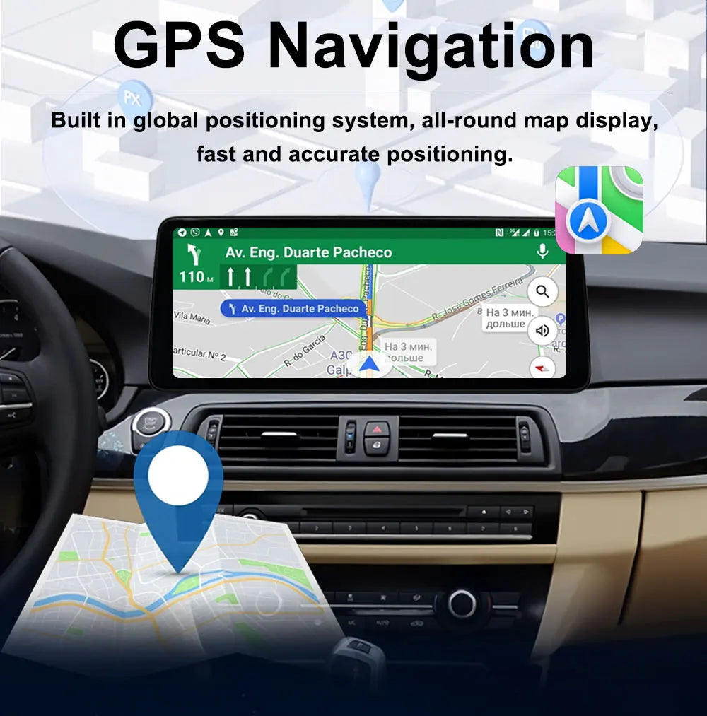 12.3 inch Android 14 GPS DSP BT Carplay Car Radio Multimedia Player for BMW 7 Series 2010 - 2015 CIC NBT System Auto Accessories