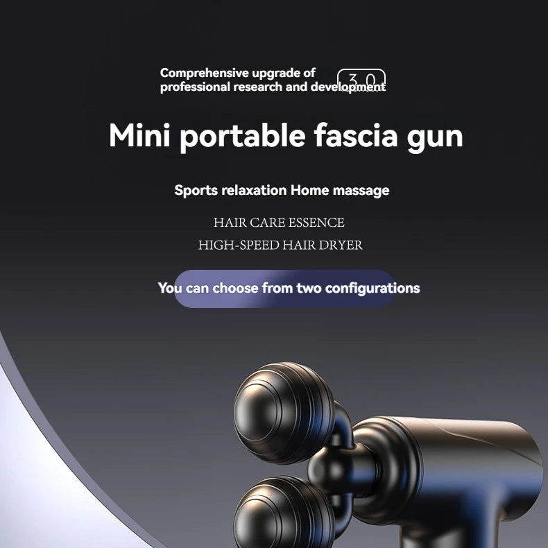 Double headed fascia gun, high-power massage gun to relax muscles, essential for office workers to relieve fatigue fascia gun
