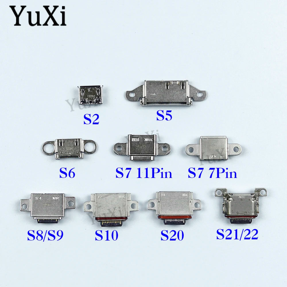 1Piece Micro USB Charging Connector Socket For Samsung Galaxy S2 S3 S4 S5 S6 S7 S8 S9 S10 S20 S21 S22 11pin 7pin Port Jack