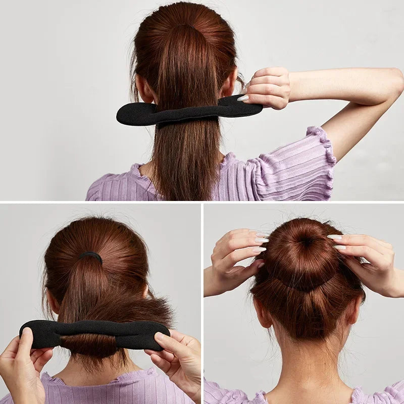 1/2/4pcs Ponytail Hair Styling Tools Easy Use Ponytail Holder Topsy Loop Buns Maker Braids Beauty Accessories Hairdressing Tools