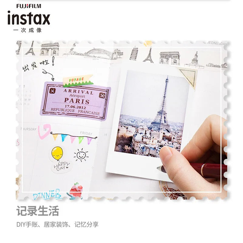 10/20/40/80/200 Sheets Fujifilm instax Mini 11 12 9 7+ 90 3 Inch White Edge Films For Instant Mini Camera 25 50s 90 Photo Paper