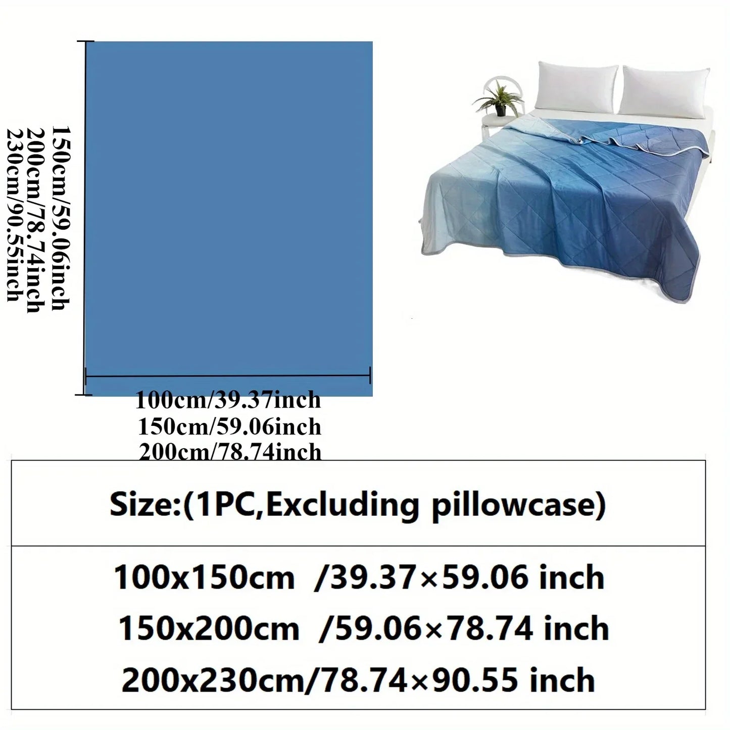 1PC High Quality Pure Color Cooling Blankets Lightweight, Breathable Summer Quilt with Double Side Cold Cooling Fabric 여름이불