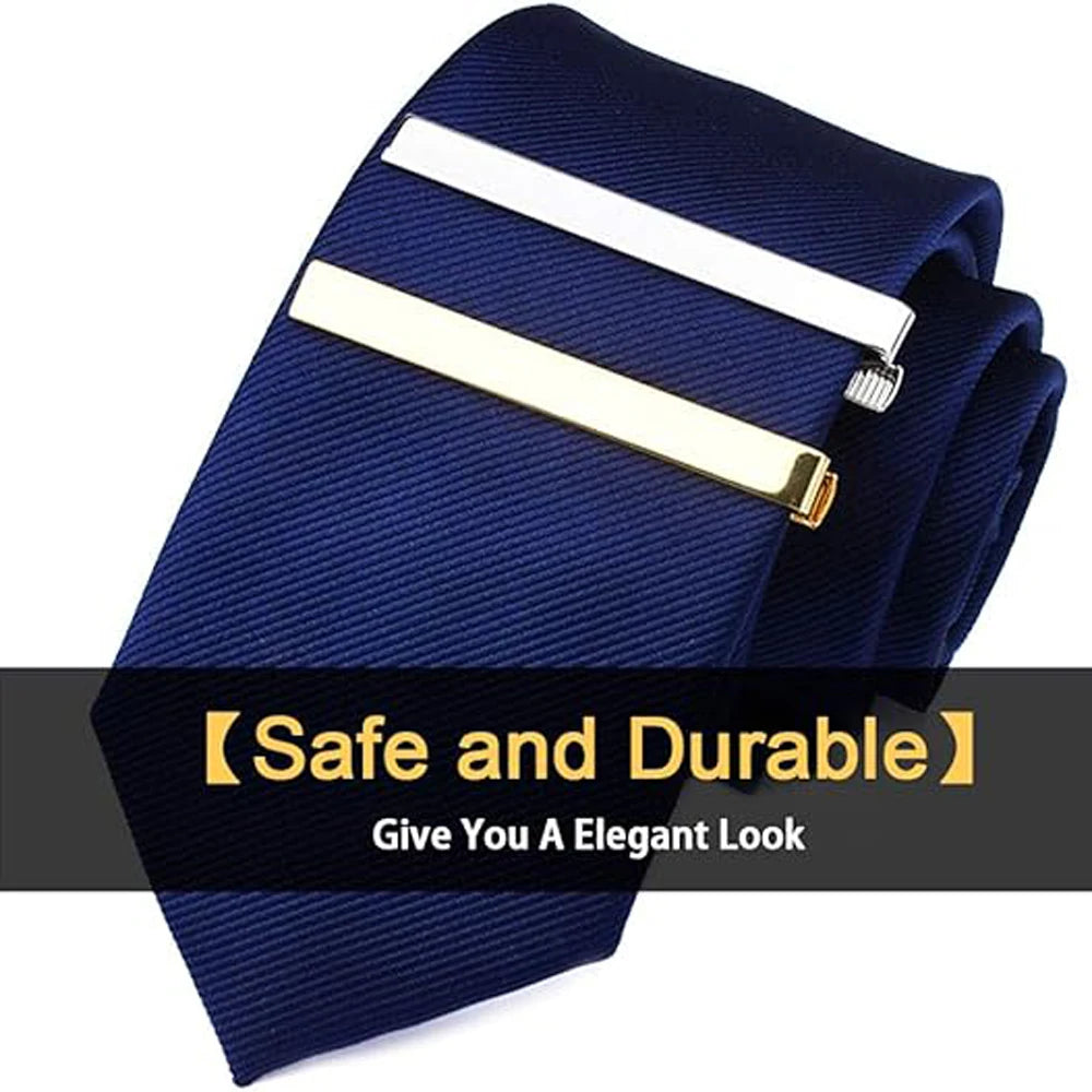 1 or 3 Pack Tie Clips for Men Long Styles Tie Bar Clip Set Square Edges Tie Tack Pins Necktie Bar Necktie Wedding Business Clips