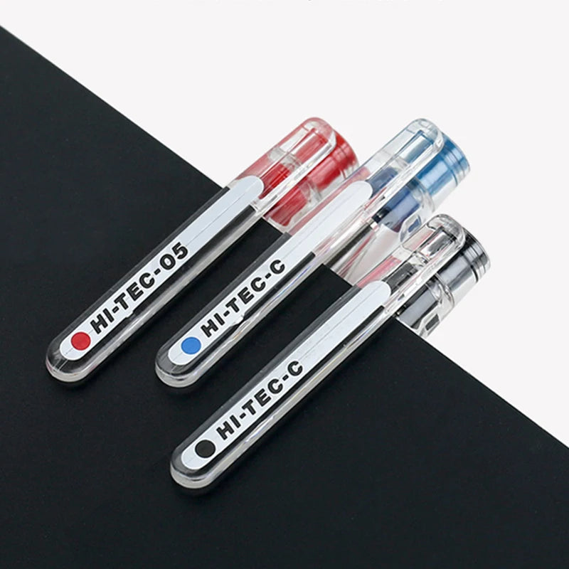 12pcs/Box Pilot HI-TEC Gel Pen Set 0.25/0.3/0.4/0.5mm Fine Point Ballpoint Pen Needle Neutral Gel Ink Black,Blue,Red BLLH-20C4