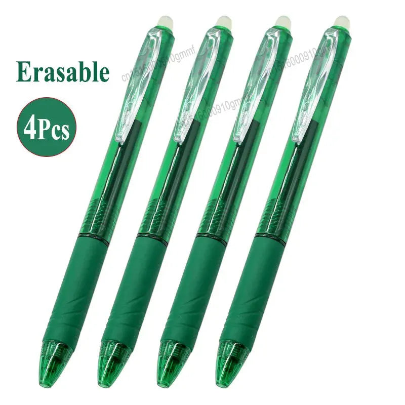 0.7mm 0.5mm Tip Retractable Erasable Gel Pen Refill Large Capacity 8 Color Ink Cartridge Rods Washable Handle Writing Stationery