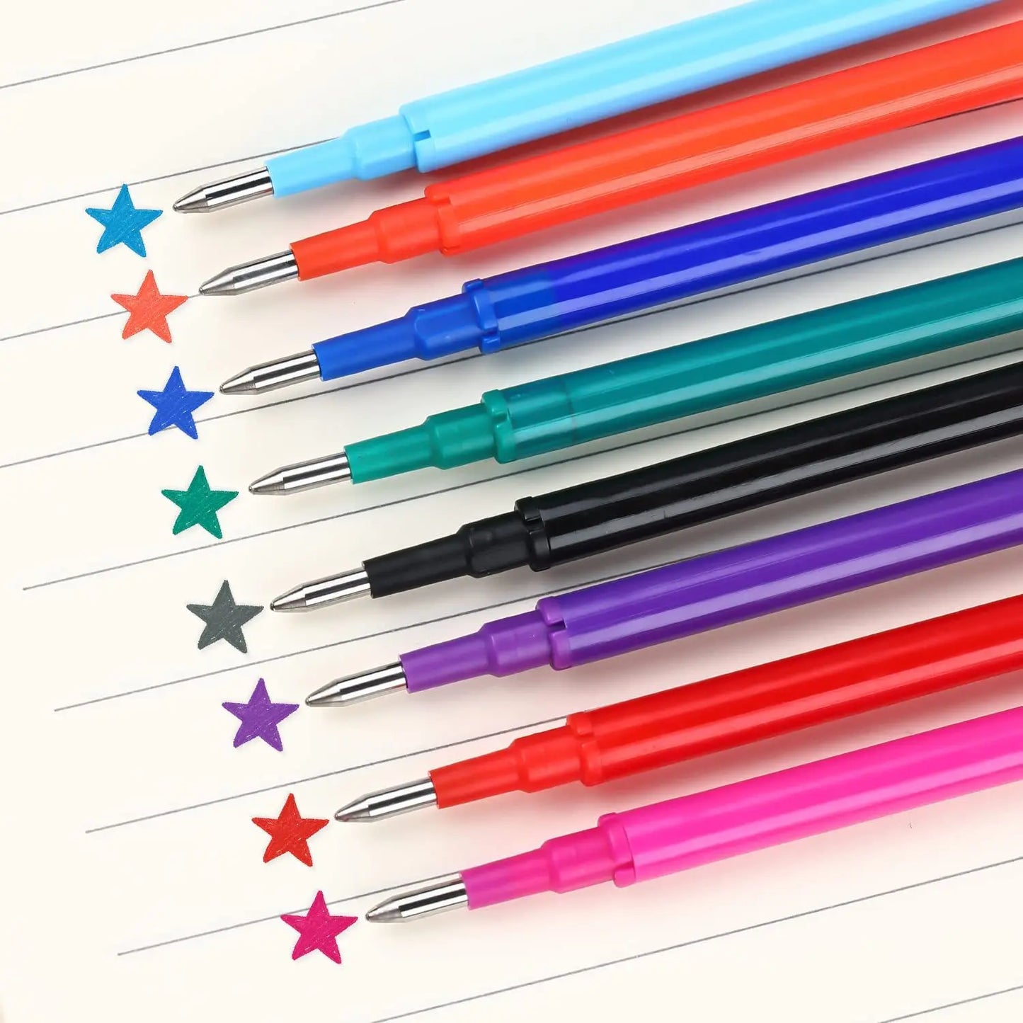 100 Pcs/Set 0.7mm Erasable Pen Refill Rod Magic Erasable Gel Pen for Pilot Frixion 8 Colors Ink Office Stationery Writing