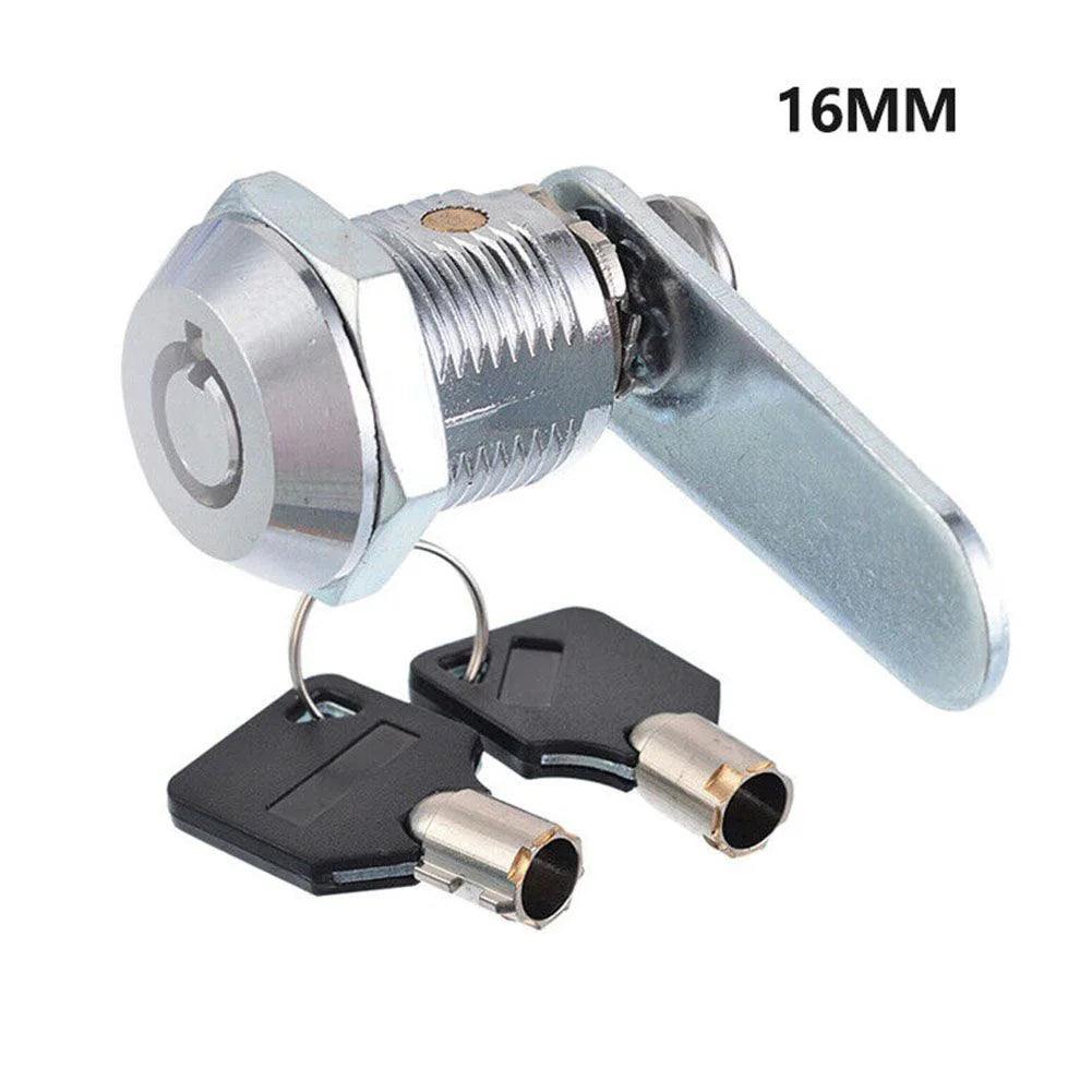 16/20mm MailBox Locker Cupboard Cam Lock Door Drawer Cabinet + 2 Keys Furniture Locks Drawer DIY Cabinet Tools