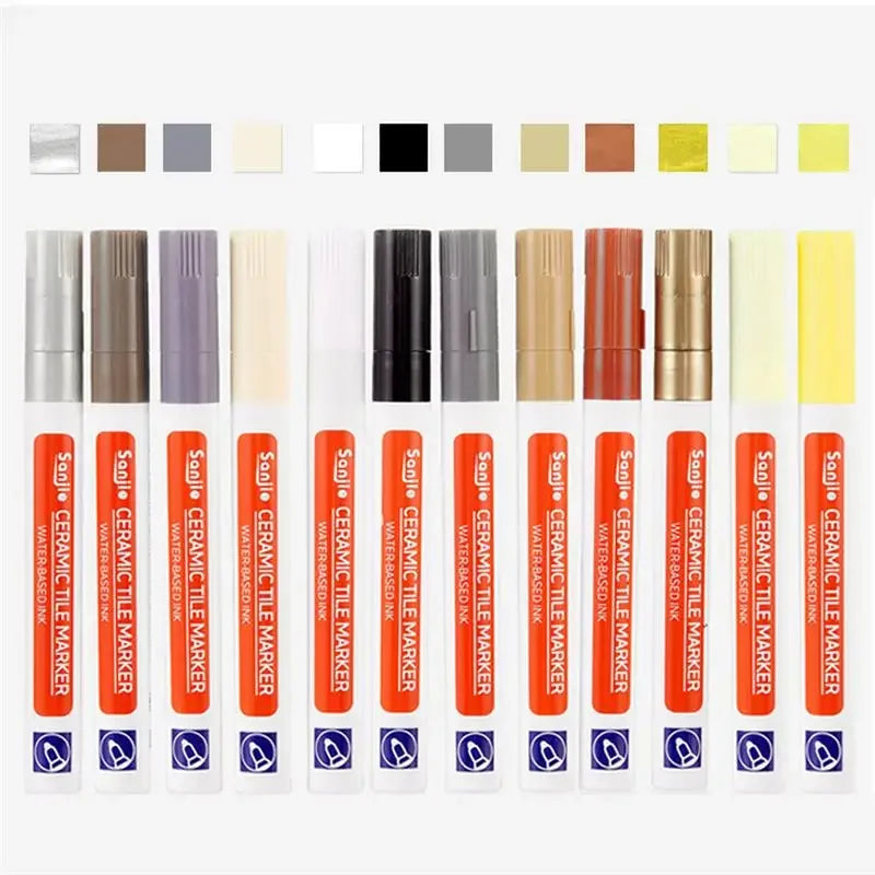1/3 Pcs Waterproof White Marker Pen Wall Seam Repair Tiles Grout Markers Pens Floor Bathroom Decontamination Paint Brush Tools