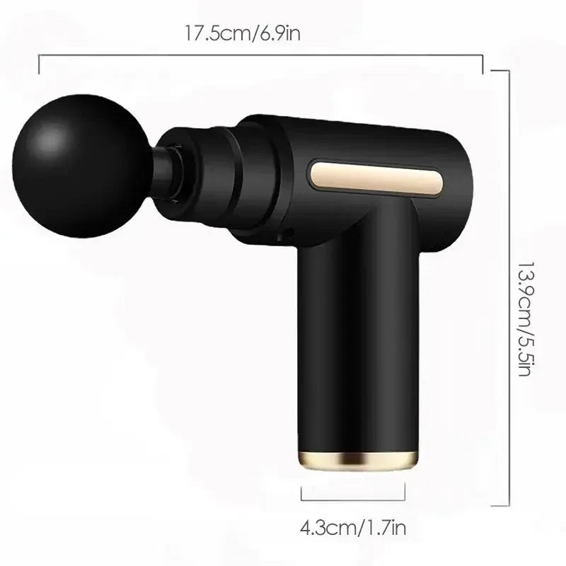 Upgraded Portable Massage Gun - Deep Tissue Muscle Relief, USB Rechargeable Battery, Ideal For Back & Neck,Gift For Everyone