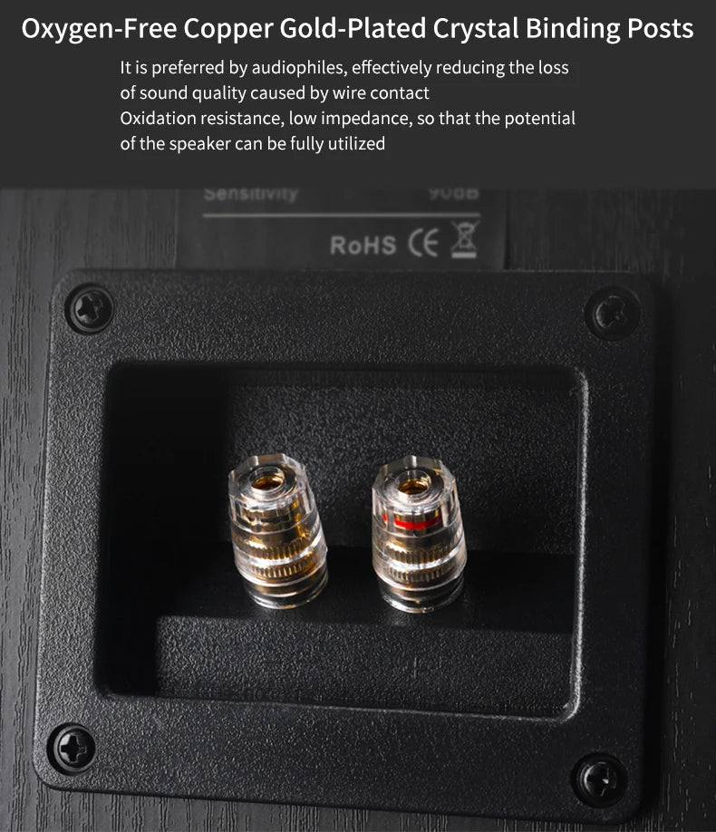 140W High-Power 6.5-inch Speaker Three-Way Bookshelf Speaker Hifi Fever 2.0 Audio Passive Home Theater Enthusiast Speaker 8Ω