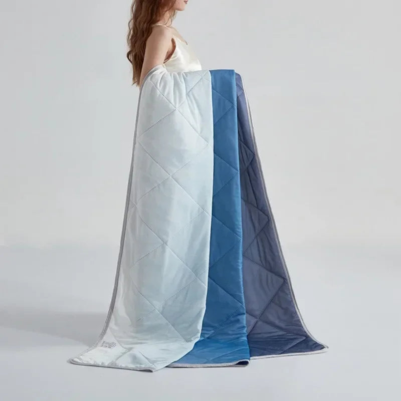 1PC High Quality Pure Color Cooling Blankets Lightweight, Breathable Summer Quilt with Double Side Cold Cooling Fabric 여름이불
