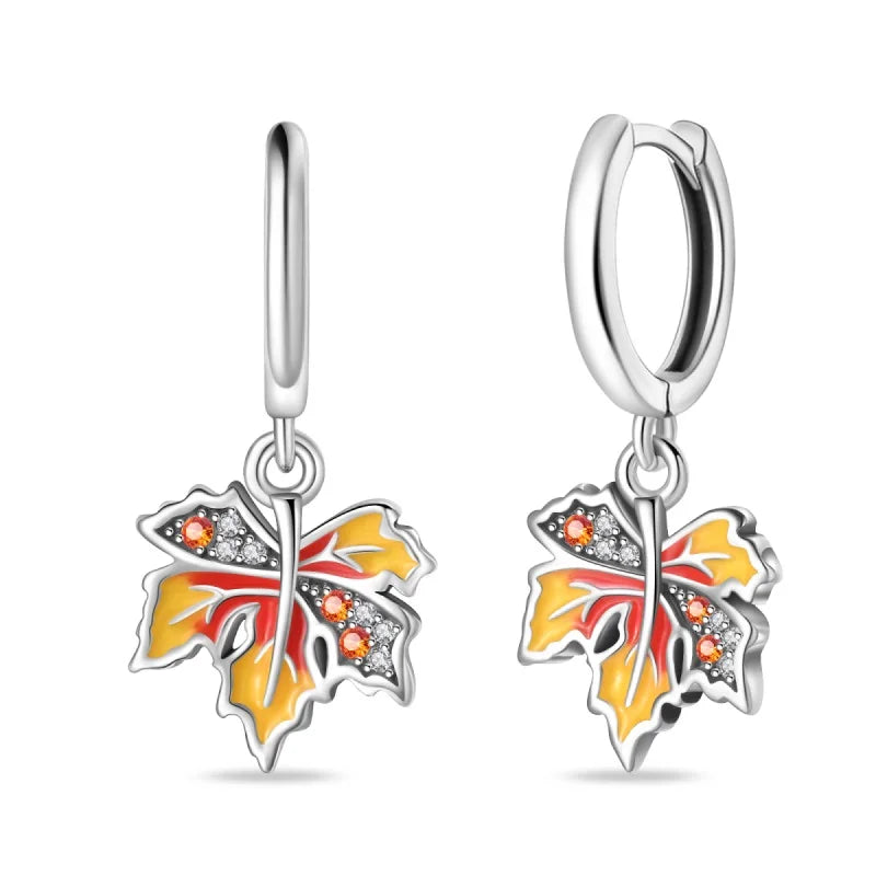 100% 925 Sterling Silver Colorful Butterfly Bee Ladybug Rainbow Flower Earrings For Women Fashion Birthday Party Jewelry Gifts