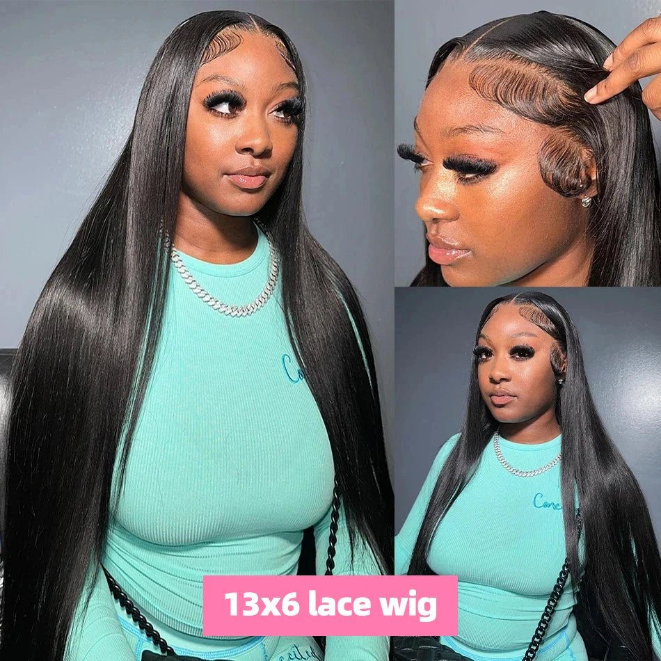 220 Density 13x4 Transparent Bone Straight 30 40 Inches 13x6 Lace Front Human Hair Wigs Brazilian Frontal Wigs For Women