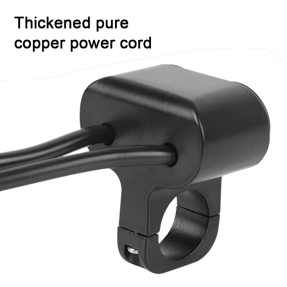 12V Headlight Switch 7/8in 22mm Dual Button Control Motorcycle Handlebar