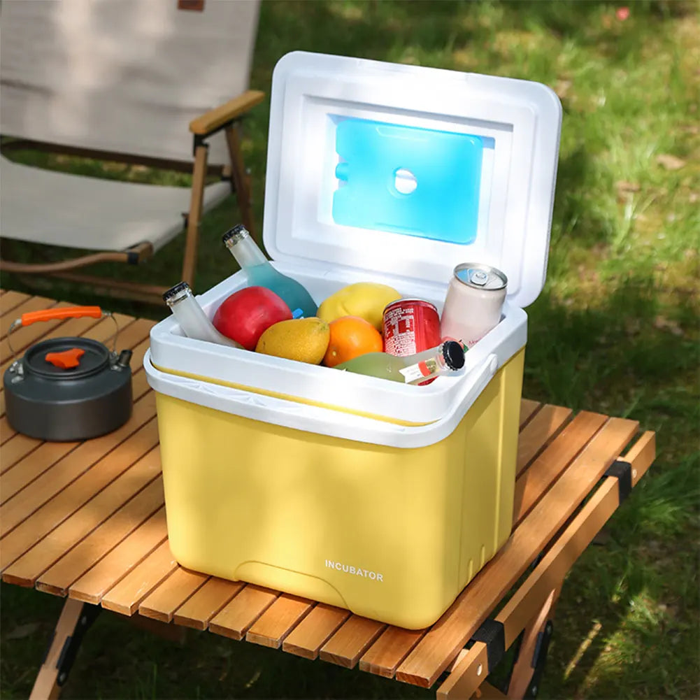 15L Insulated Ice Chest Multipurpose Portable Ice Bucket Outdoor Hard Cooler for Camping Picnic Beach Drink Beverage Fishing