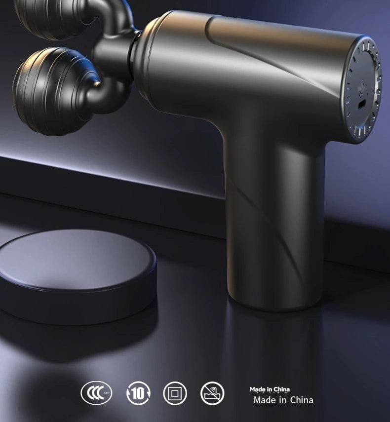 Double headed fascia gun, high-power massage gun to relax muscles, essential for office workers to relieve fatigue fascia gun
