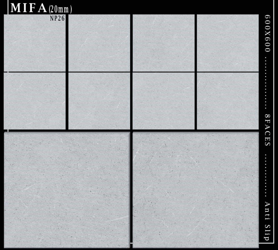 Porcelain outdoor tiles 60x60 20mm