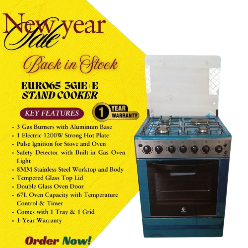 Eurochef Free Standing 3 Gas Burner