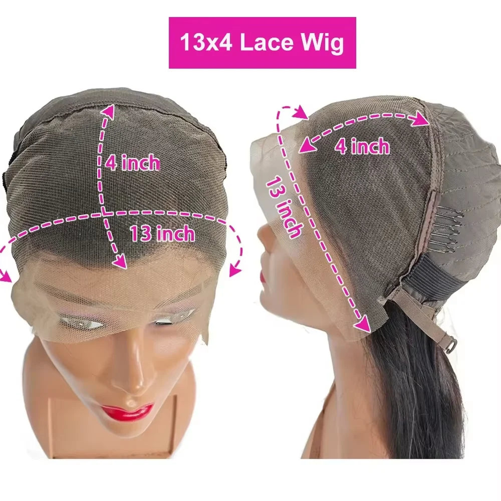 13x4 Lace Front Human Hair Wigs 100% Human Hair Pre Plucked Deep Wave Curly Short Bob Wigs For Women 4x4 Lace Closure Wig 220%
