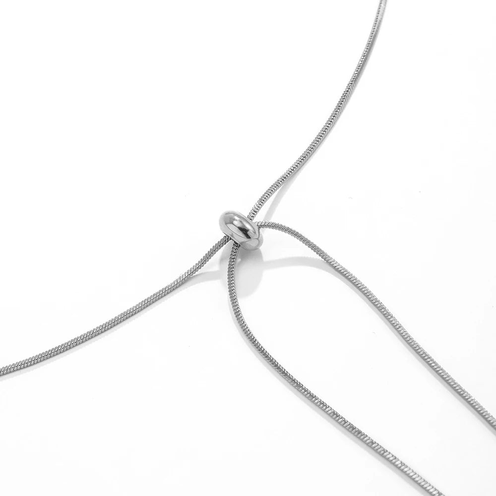 1PC Snake Copper Chain Choker Tassel Necklace for Women Girl Fine Link on Neck with Ball Pendant Temperament Party Jewelry Gifts