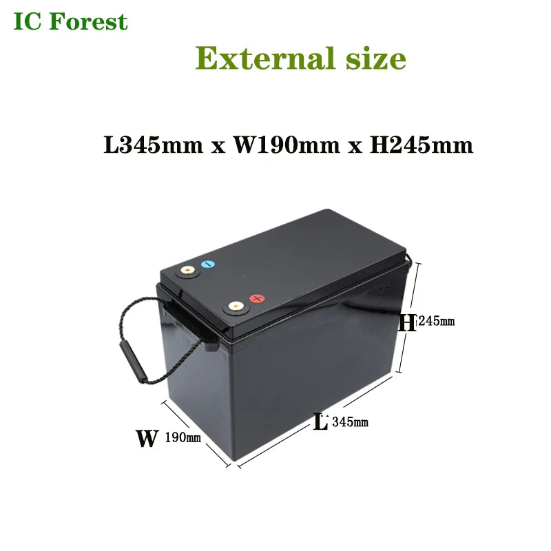 12v 24V Lifepo4 Battery Box 12v 24V 50ah 90ah 100ah 200ah 280ah Solar Cells Case RV Lifepo4 Battery Plastic Box Diy Lifepo4 Box